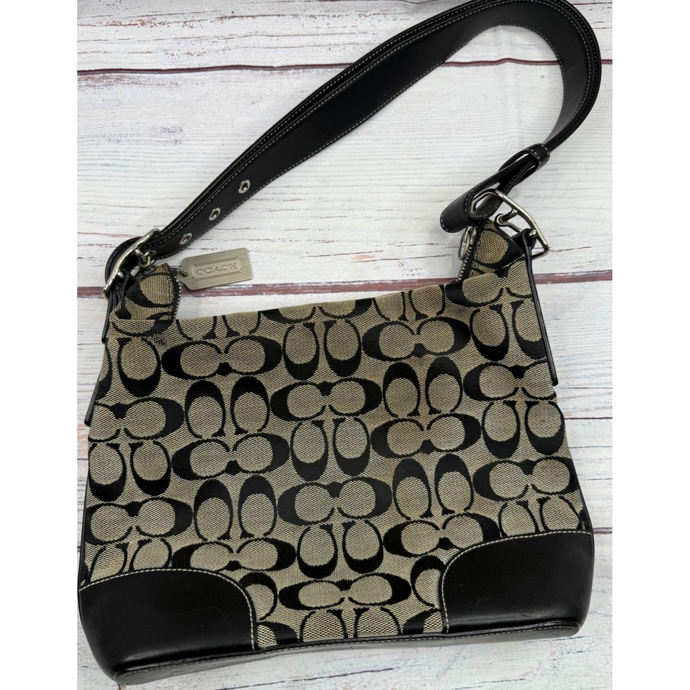 COACH VINTAGE SIGNATURE SLIM DUFFLE 6347 CROSSBODY HANDBAG PURSE SHOULDER BAG